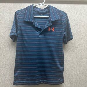 Under Armour Boys Navy and Orange Polo Shirt